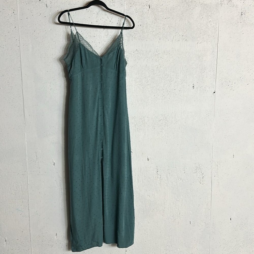 Love Stitch Elegant Teal Slip Midi Dress, Fits M - Picture 16 of 16